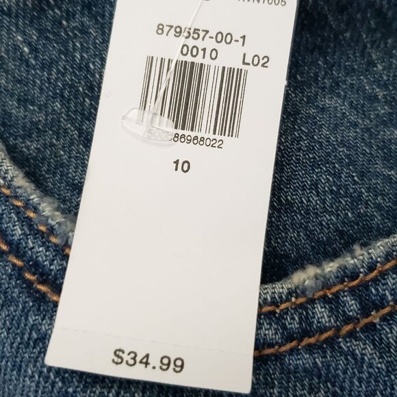 NWT Old Navy High-Waisted Slouchy Straight Jeans for Girls Blue Sz 10 - Picture 8 of 9